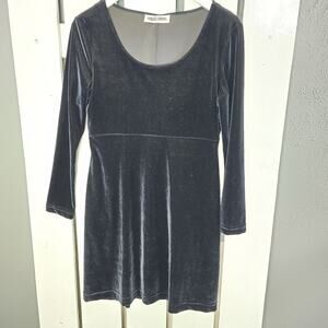 Maggy London VTG Velvet Babydoll Mini Dress‎ Medium Long Sleeve Whimsigoth